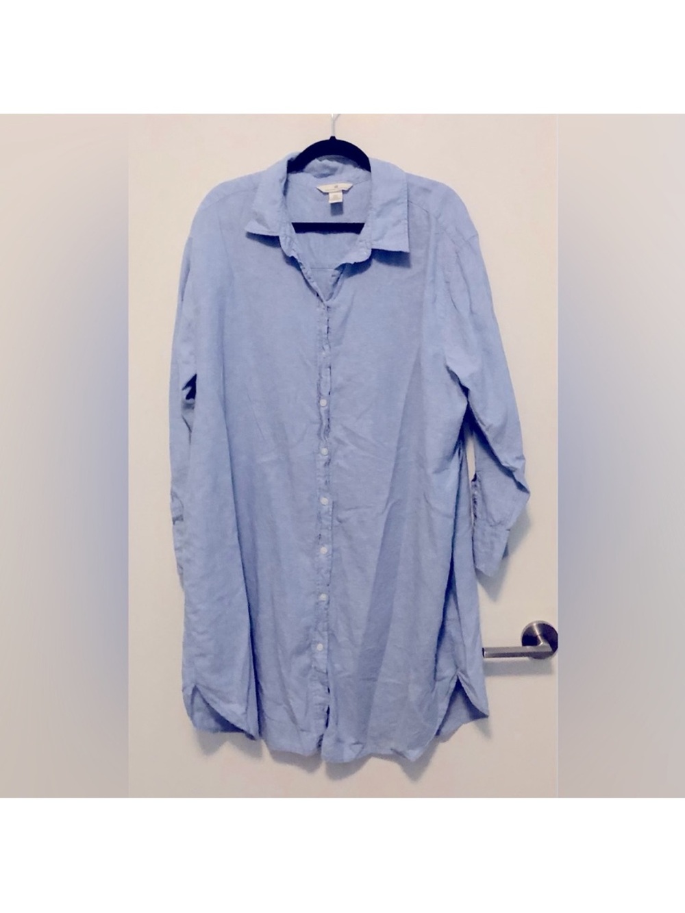 H&M Light Blue Women's Casual Button-Down Dress